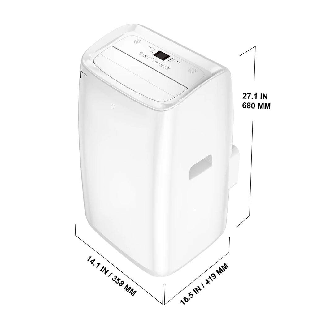 KFFKFF 14,000 BTU Mobile Air Conditioning Unit, Versatile 3-in-1 AC , Suits 550-700 Sq.Ft Spaces, Features Cooling, Dehumidifying, Fan Modes, Quiet Operation, and Comprehensive Accessories