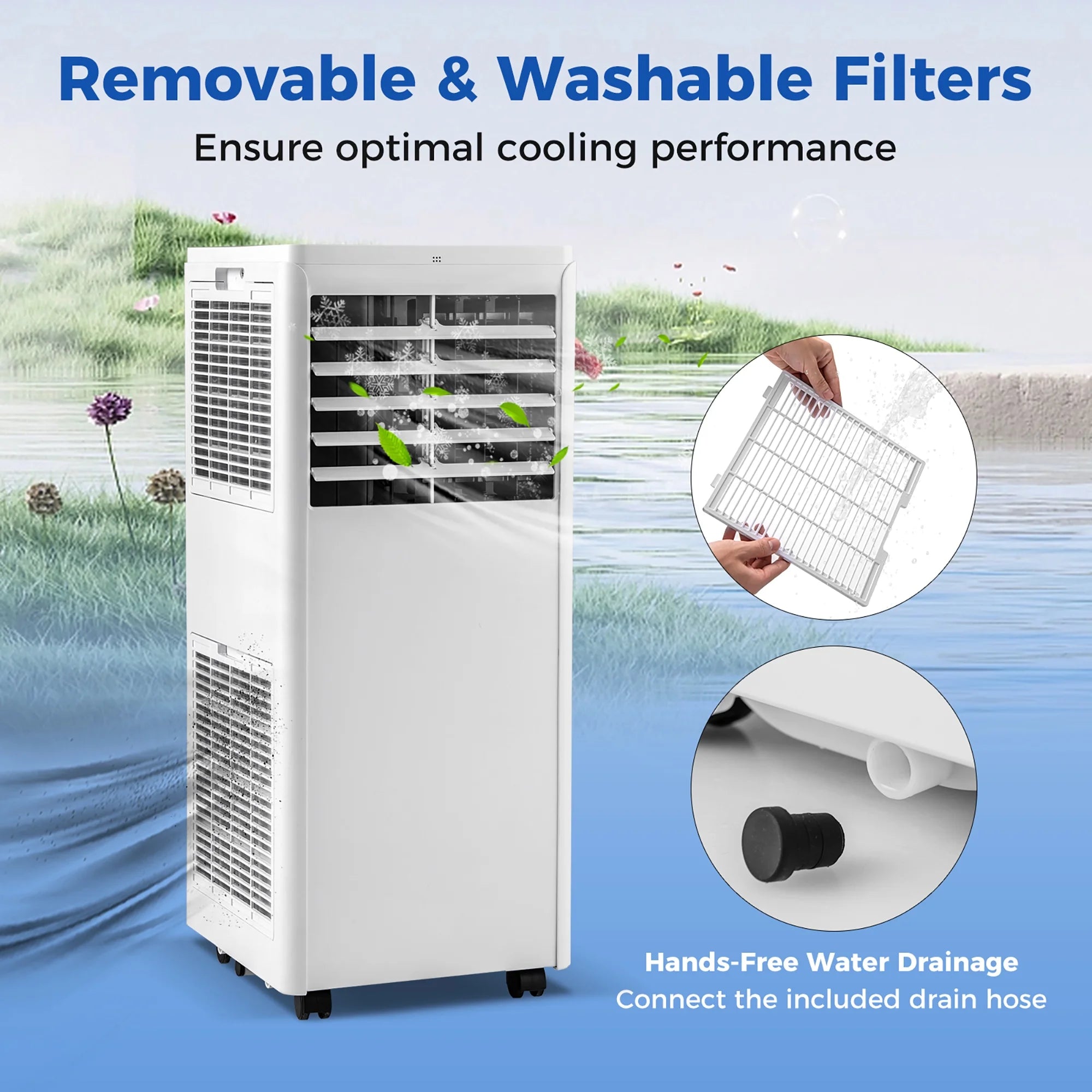 Gymax 8000 BTU portable air conditioner air cooler portable ac portable ac unit floor air conditioner