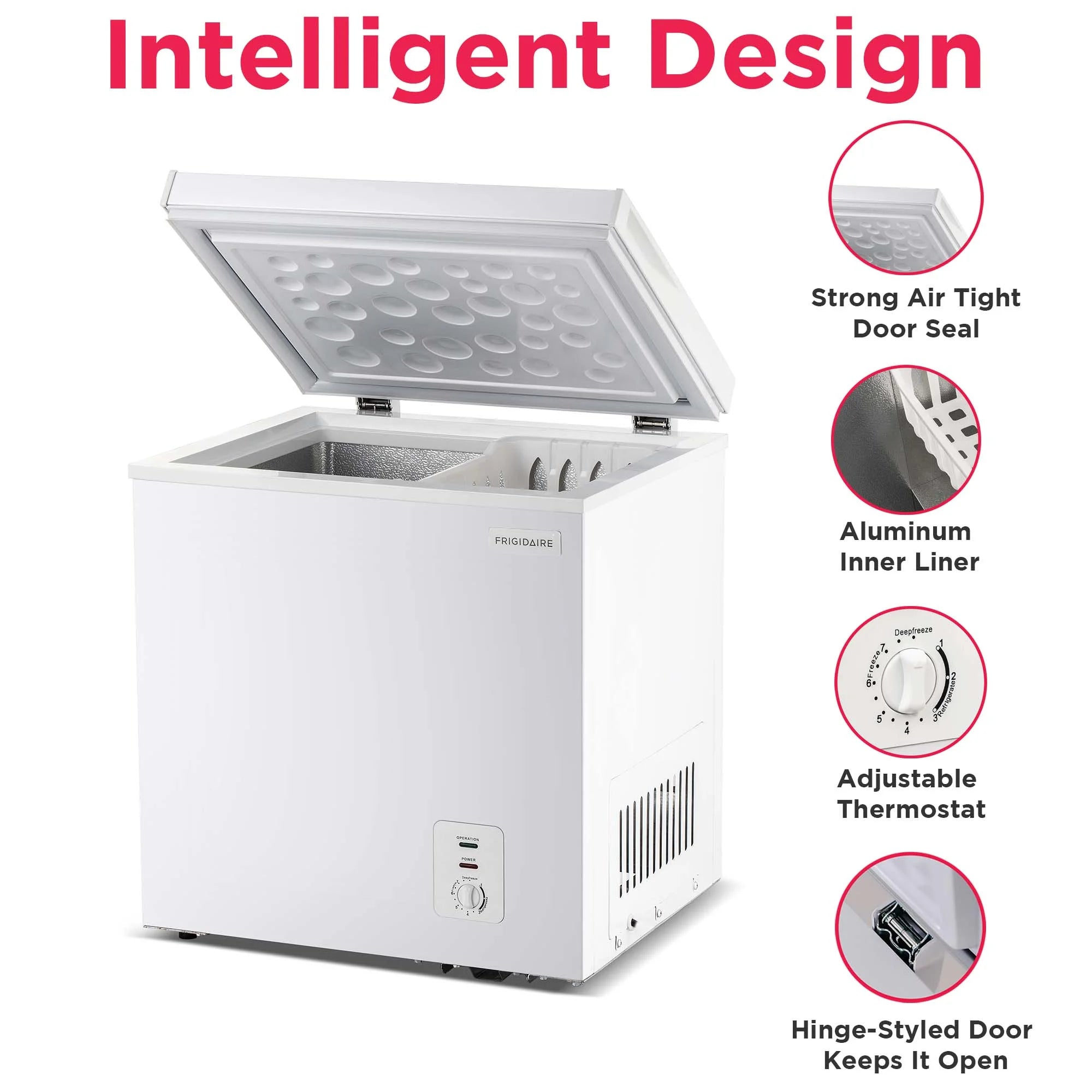 Frigidaire, 2.1 Cu. Ft. Chest Freezer, White