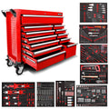 Daytona 655 Piece  Mechanical Tool Set with 43" 12 Drawer Red Roller Cabinet