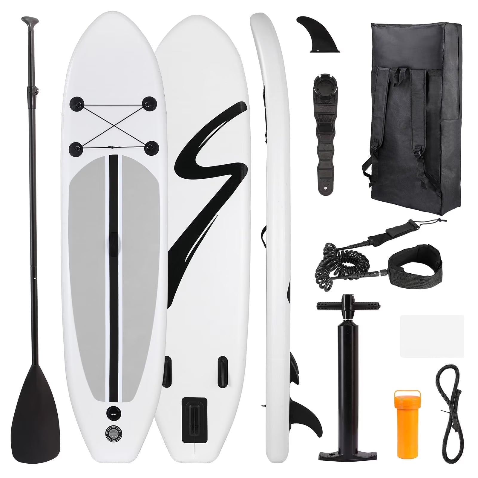 Arlopu 10' Inflatable Stand up Paddle Board SUP Surfboard with Aluminum Paddle for Adults, 6'' Thick