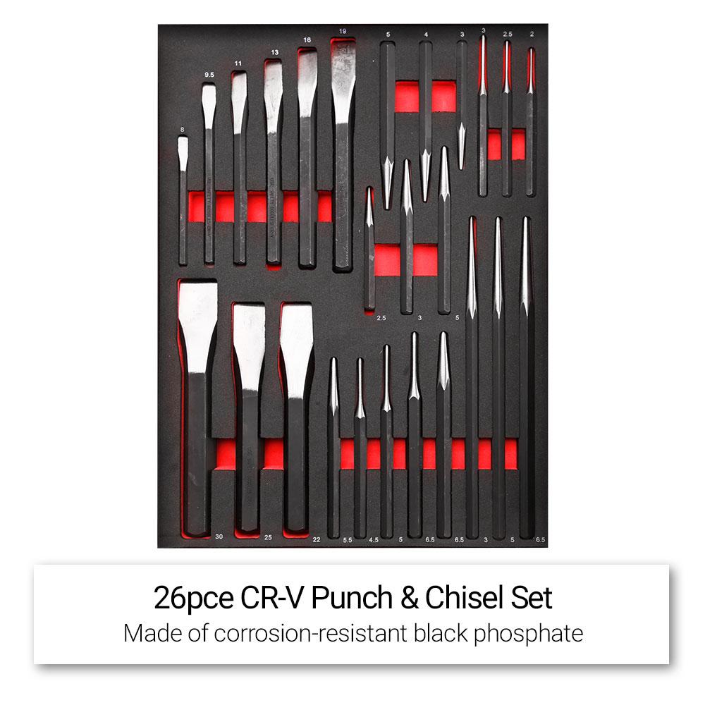 Daytona 655 Piece  Mechanical Tool Set with 43" 12 Drawer Red Roller Cabinet